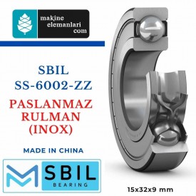 SS 6002 ZZ SBIL Paslanmaz Rulman (15x32x9 - 15*32*9)  SS 6002 ZZ SBIL Paslanmaz Rulman (15x32x9 - 15*32*9)